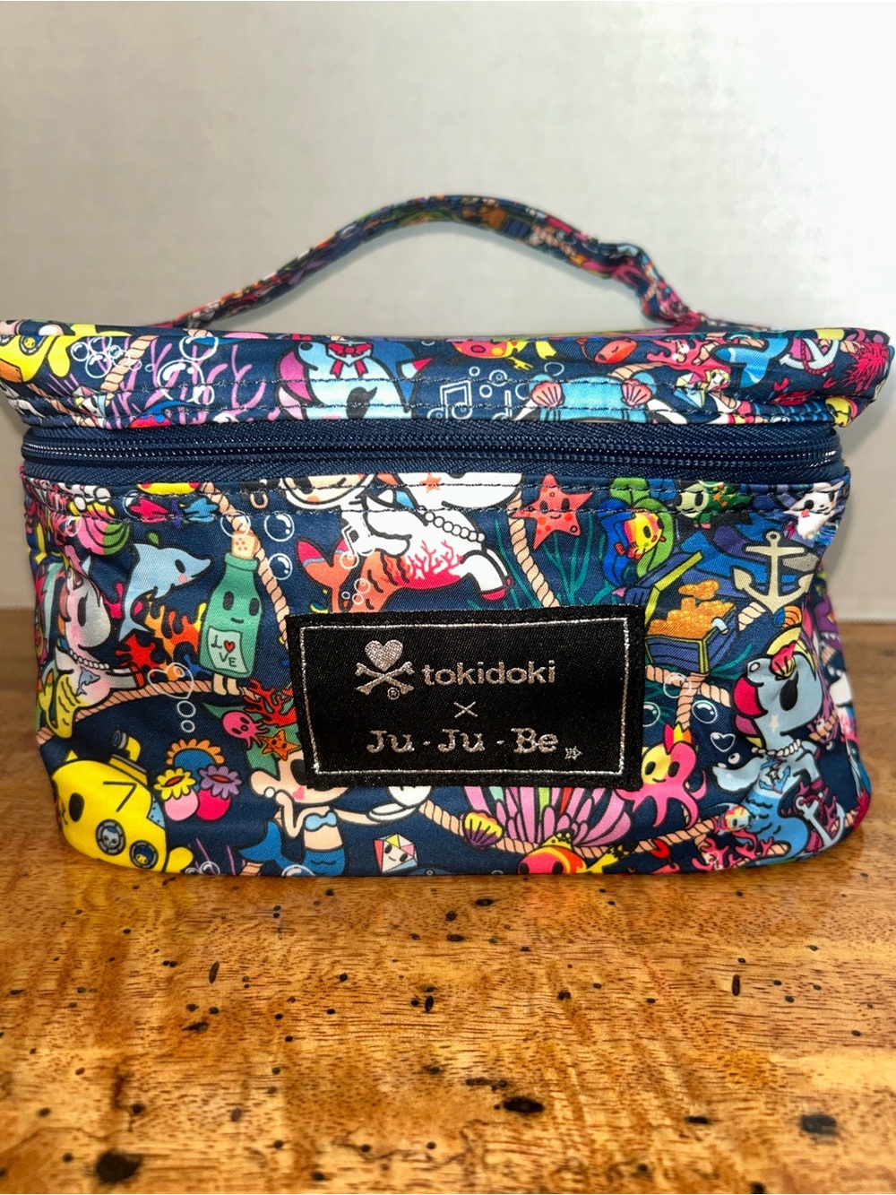 Tokidoki x JuJuBe Fuel Cell Sea Punk Lunch Makeup Travel Bag Unicorno Excellent